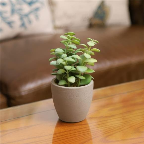 Artificial Plants, 3 Pack Realistic Faux Succulents in Pots with Flowers - Picture 2 of 6